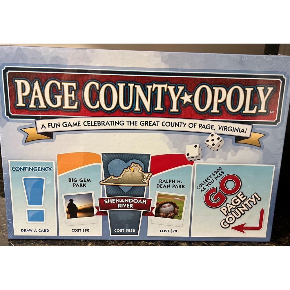 Page County-Opoly Virginia Board Game, Late For The Sky, New